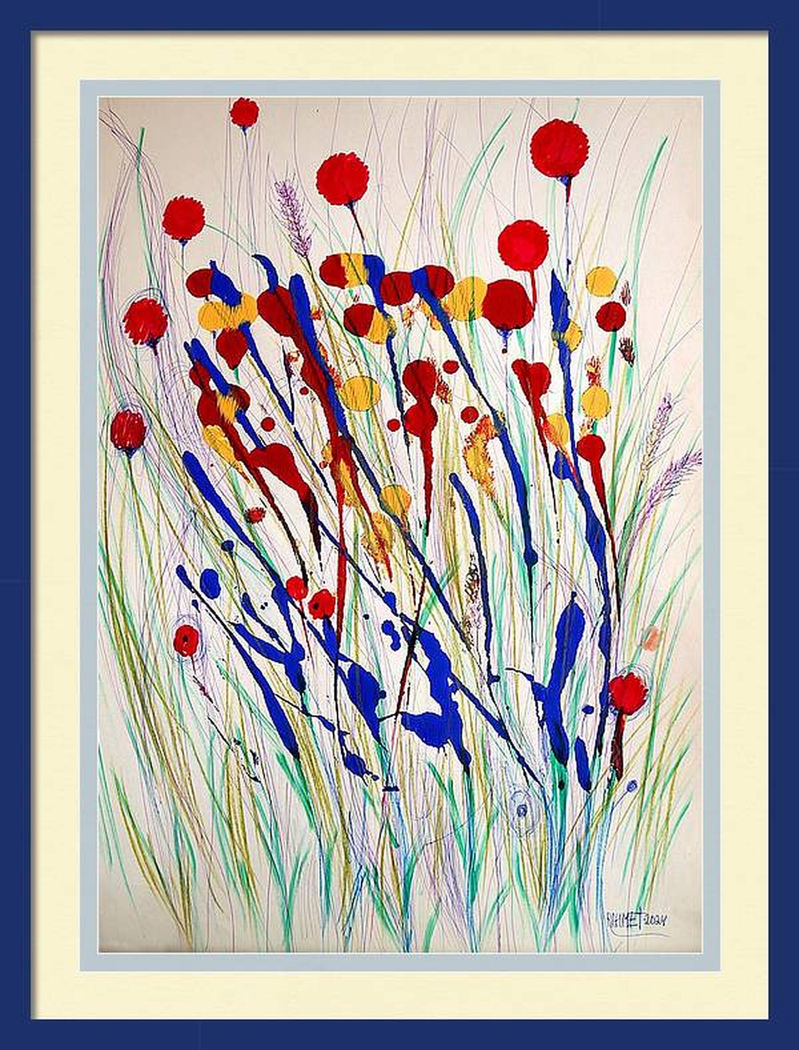 RAKHMET REDZHEPOV (RAMZI) Abstract Painting - Fanasy with Flowers 167