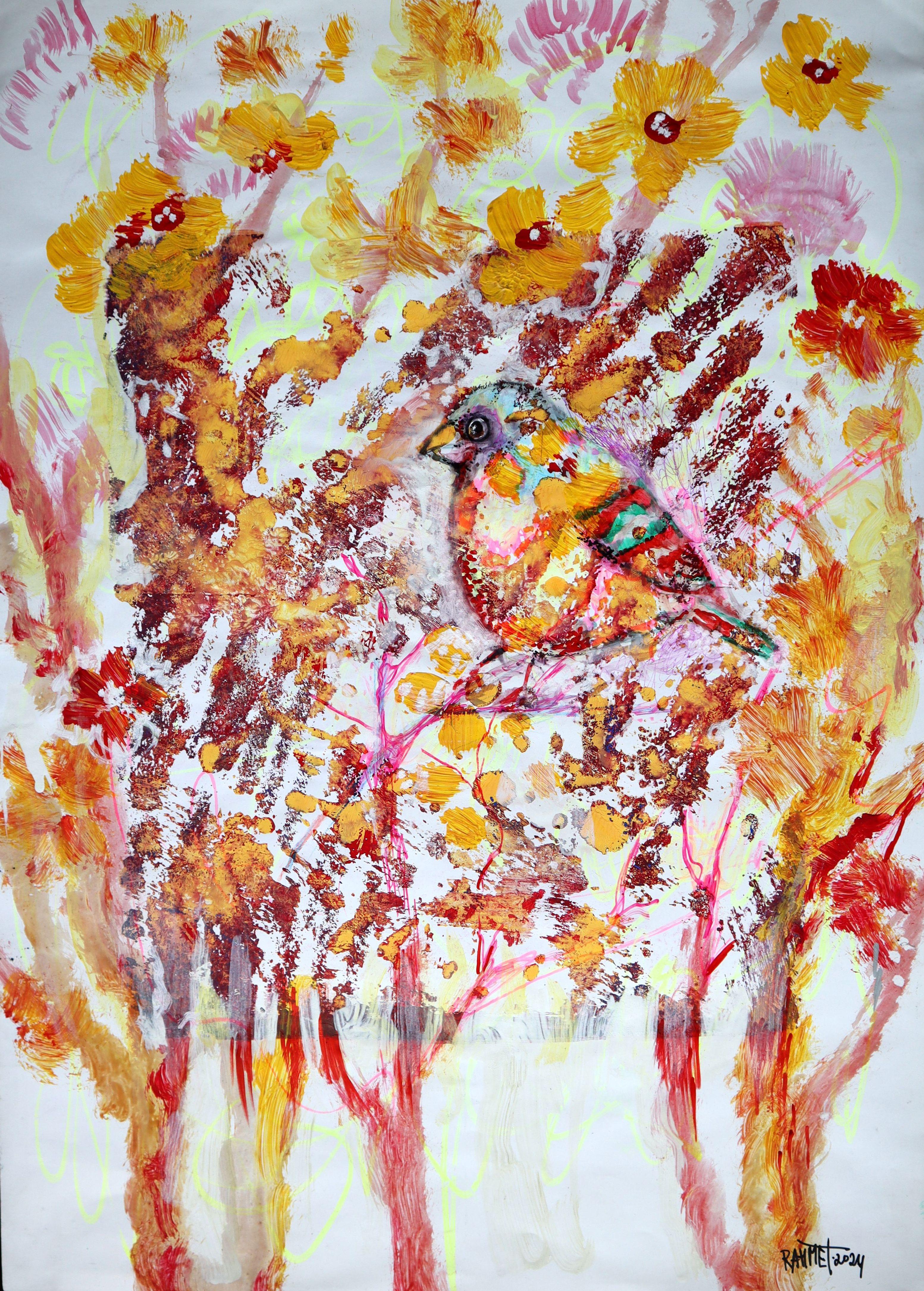 RAKHMET REDZHEPOV (RAMZI) Abstract Painting - Fanasy with Flowers 168