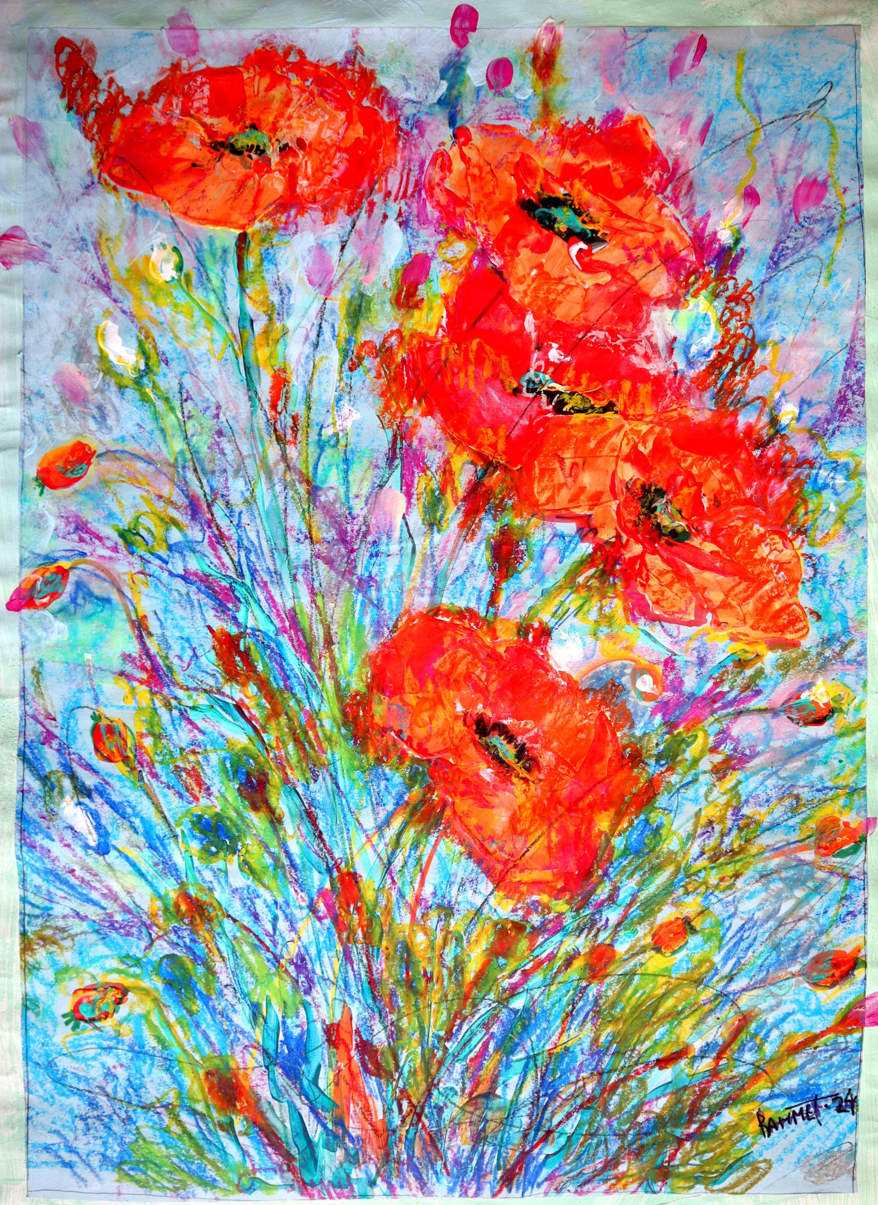 RAKHMET REDZHEPOV (RAMZI) Interior Painting - Fanasy with Flowers 174