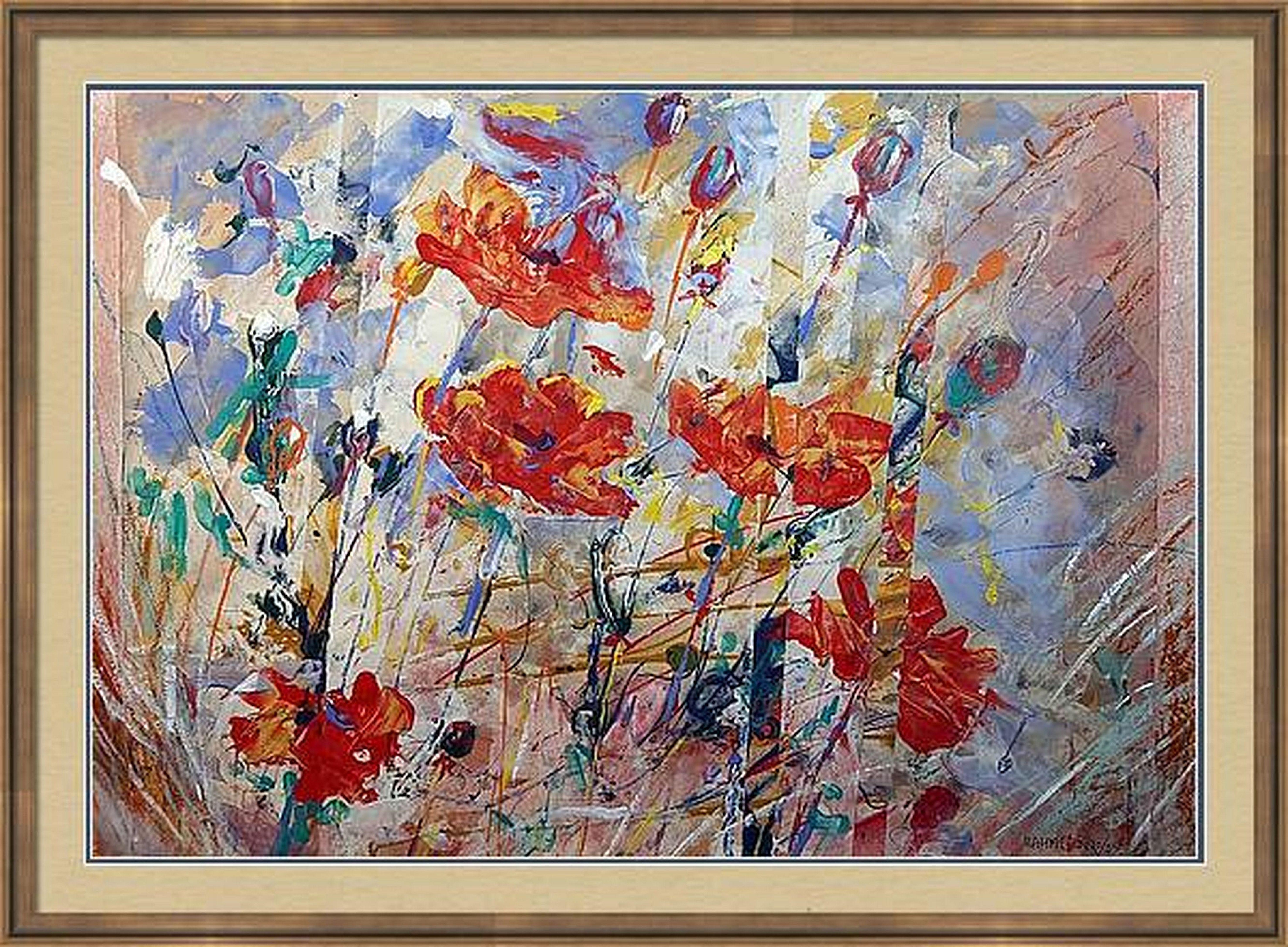 RAKHMET REDZHEPOV (RAMZI) Abstract Painting - Fanasy with Flowers 175