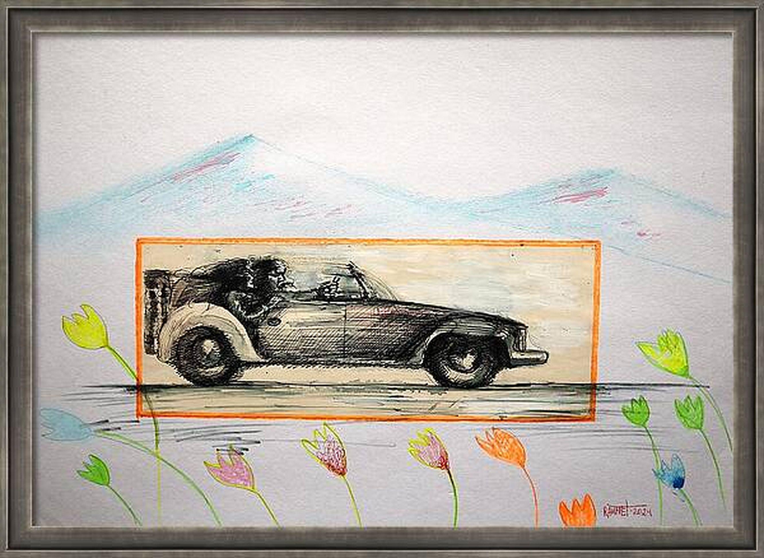 RAKHMET REDZHEPOV (RAMZI) Abstract Painting - Fanasy with Flowers 182