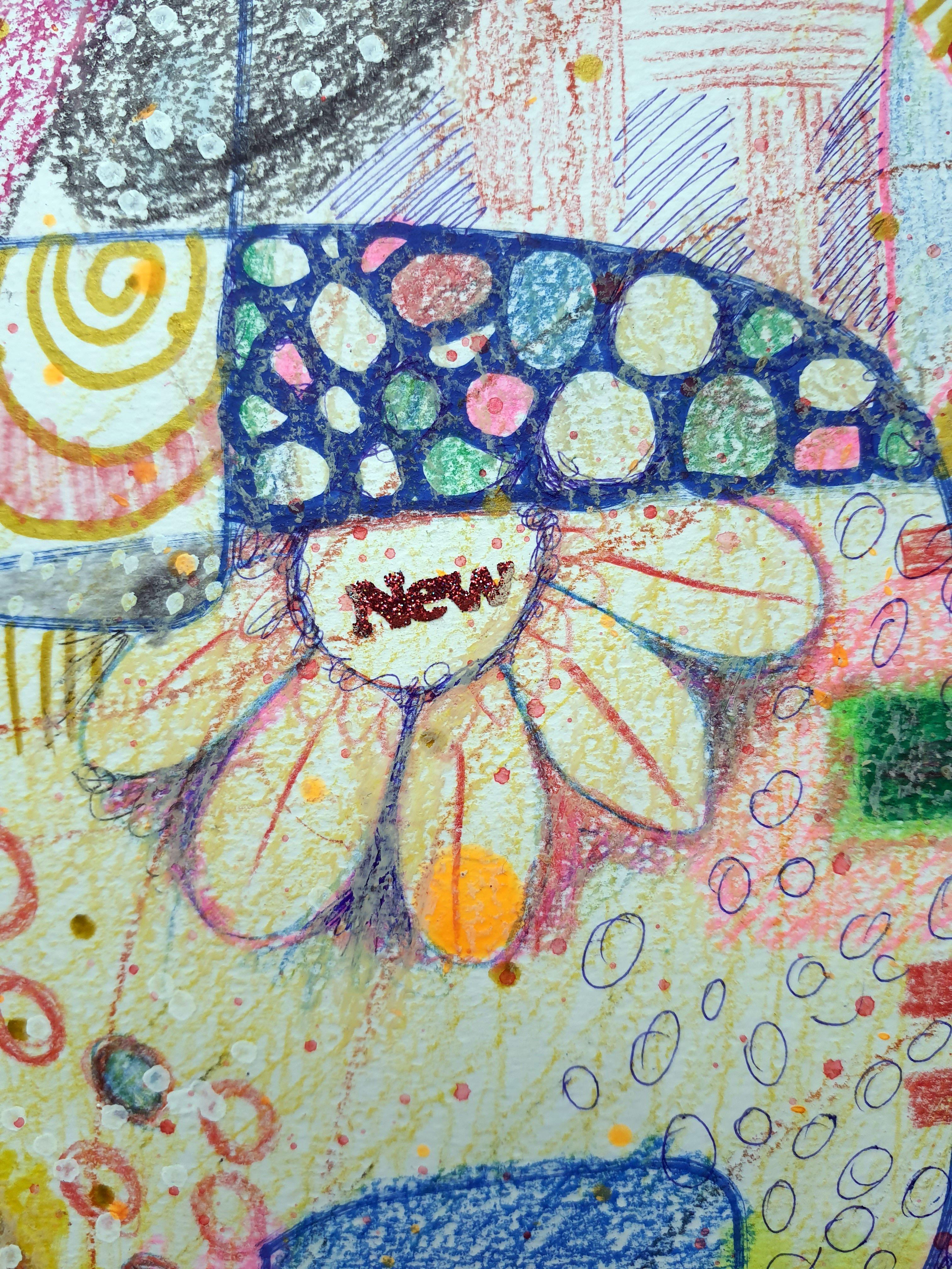 Fanasie mit Blumen 97(Cheshire Cat) im Angebot 2