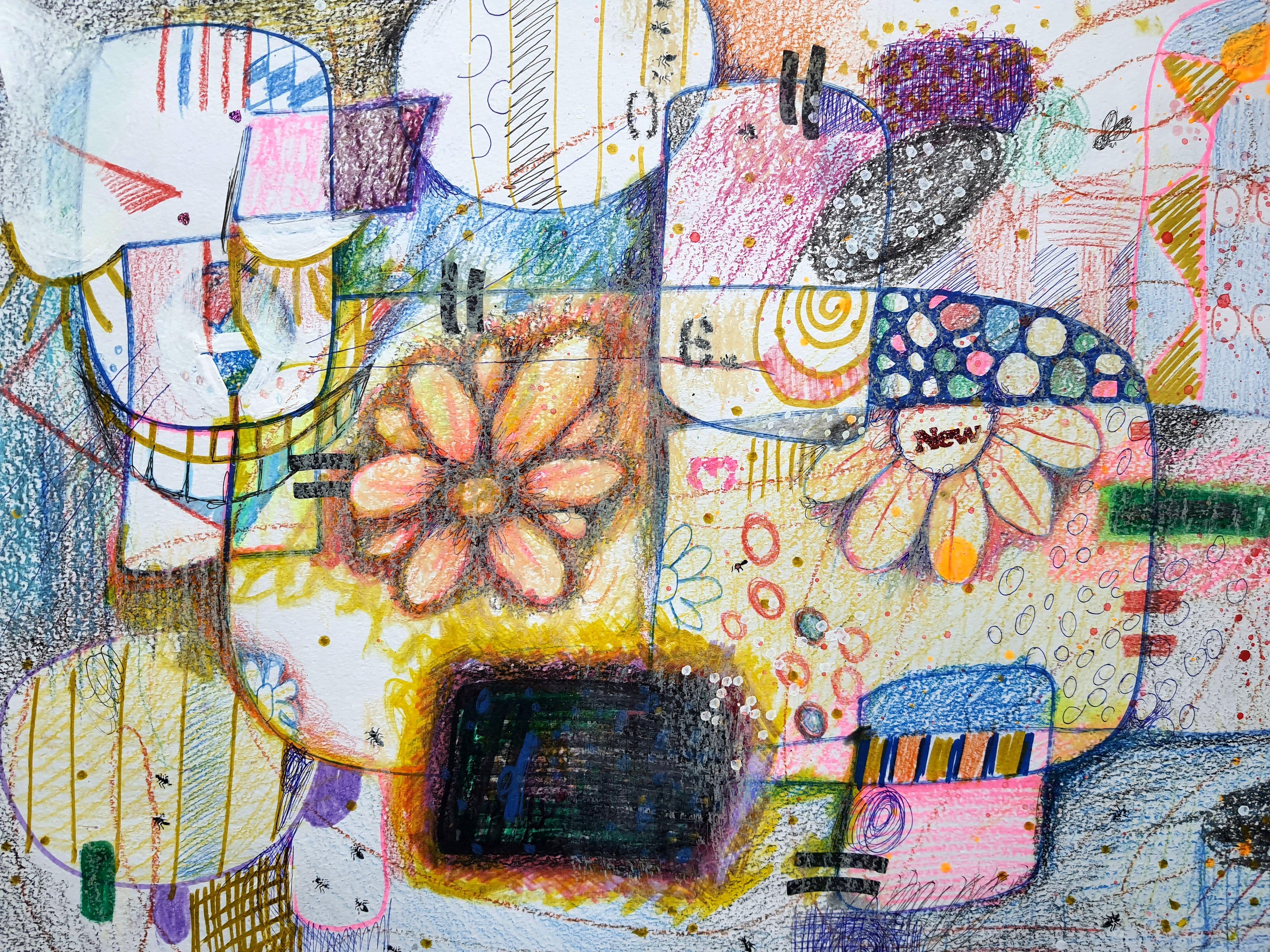 Fanasie mit Blumen 97(Cheshire Cat) im Angebot 3