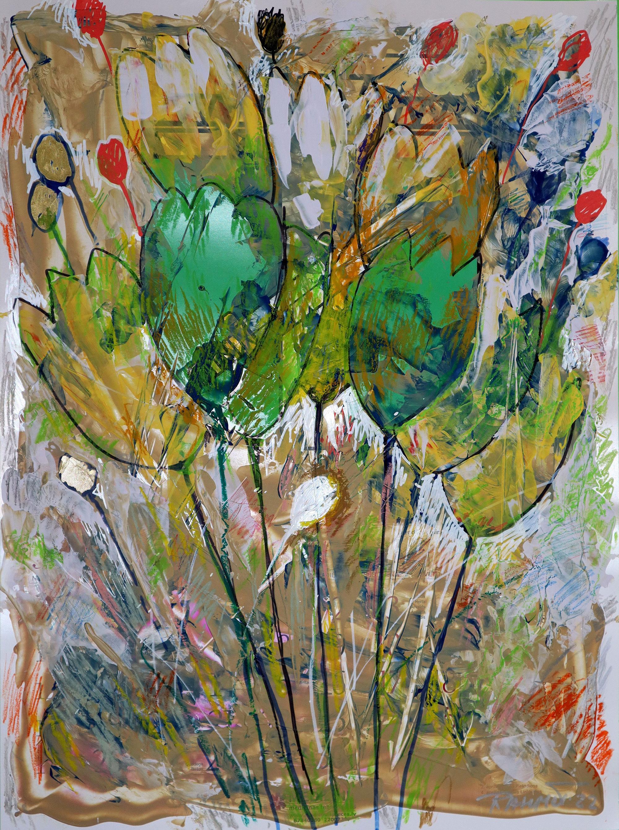 Fantasy with Flowers 13 - Painting by RAKHMET REDZHEPOV (RAMZI)