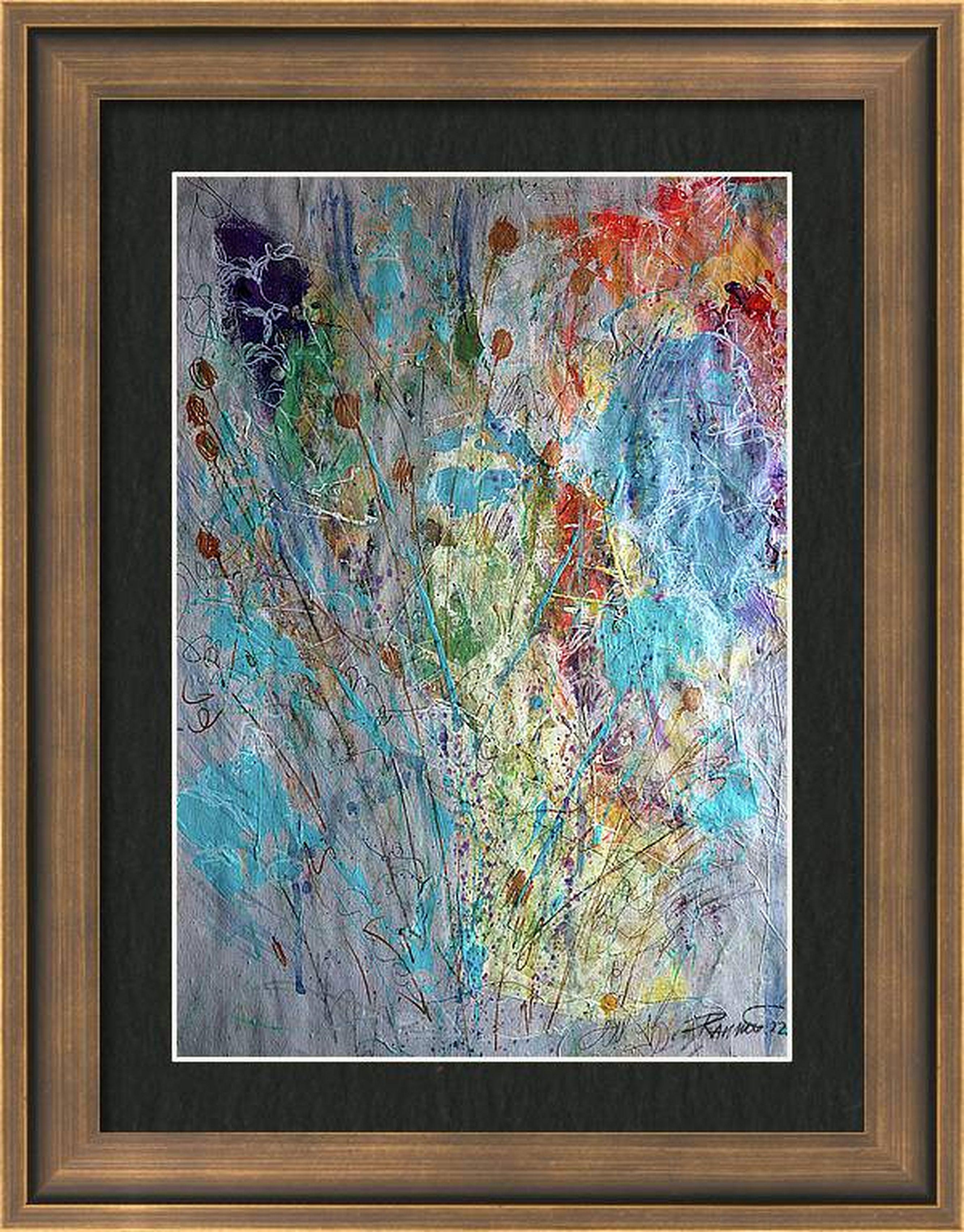 Fantasia con fiori 17 - Painting Espressionista di RAKHMET REDZHEPOV (RAMZI)