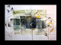 "Fantasy with Flowers 194", Mixed Media, paper, 59x42cm, Unframed