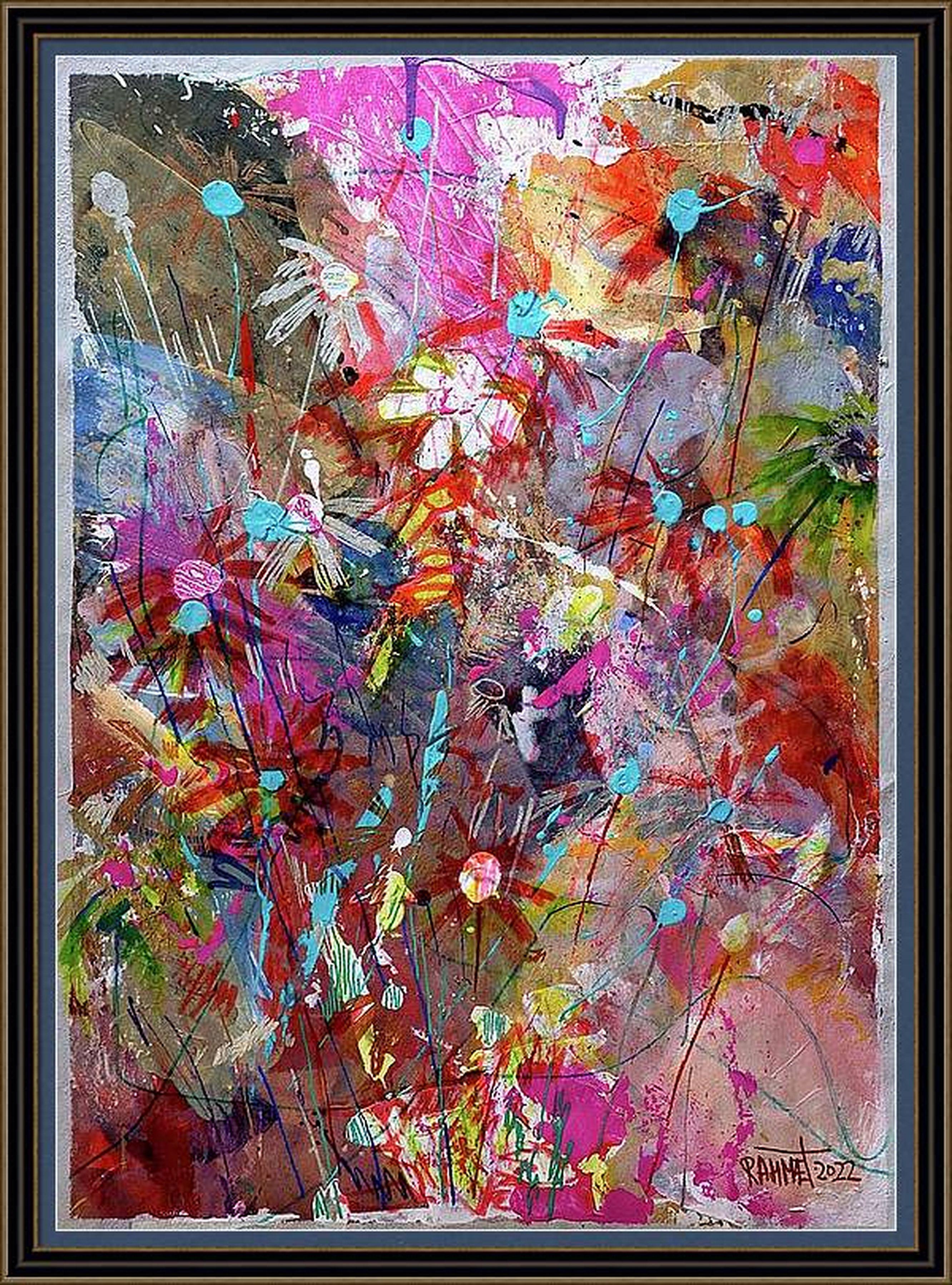 Fantasia con fiori 20 - Still-Life Painting Marrone di RAKHMET REDZHEPOV (RAMZI)