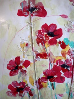 "Fantasy with Flowers 201", Mixed Media, paper, 59x42cm, Unframed