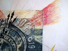 "Fantasy with Flowers 203", Mixed Media, paper, 59x42cm, Unframed