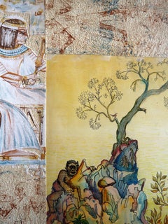 "Fantasy with Flowers 204 (Temptation)" Mixed , paper, 59x42cm, Unframed