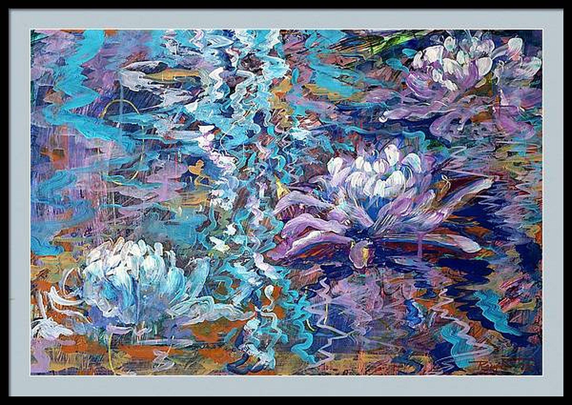 Fantasia con fiori 21 - Painting Espressionista di RAKHMET REDZHEPOV (RAMZI)