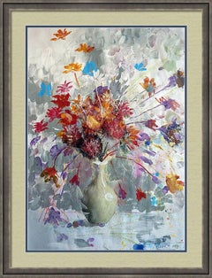 "Fantasy with Flowers 218" Mixed , paper, 59x42cm, Unframed