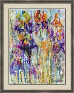 "Fantasy with Flowers 223" Mixed , paper, 59x42cm, Unframed