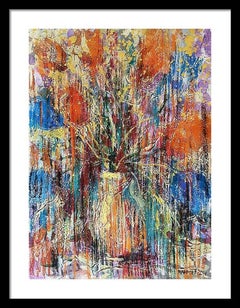 "Fantasy with Flowers 224" Mixed , paper, 59x42cm, Unframed