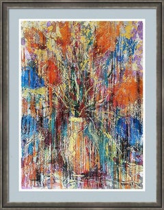 "Fantasy with Flowers 224" Mixed , paper, 59x42cm, Unframed