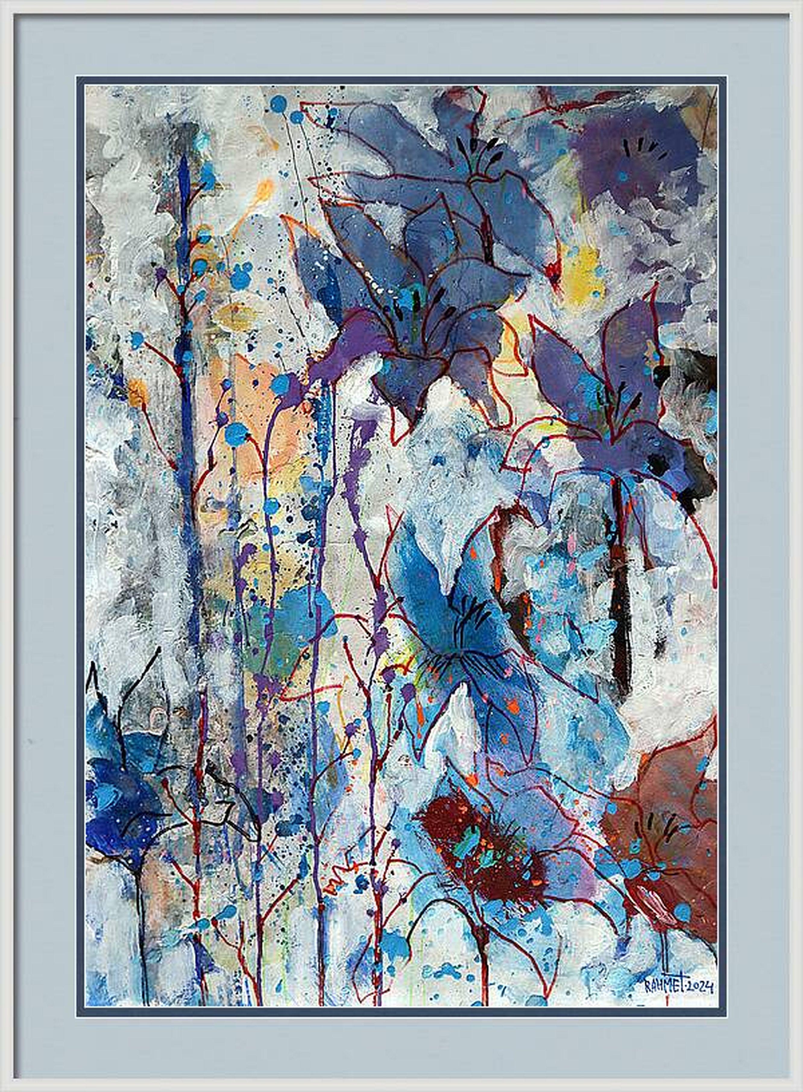 "Fantasy with Flowers 228" Mixed , paper, 59x42cm, Unframed