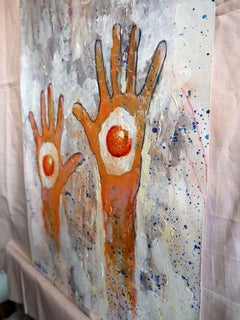 "Fantasy with Flowers 230" Mixed , paper, 59x42cm, Unframed