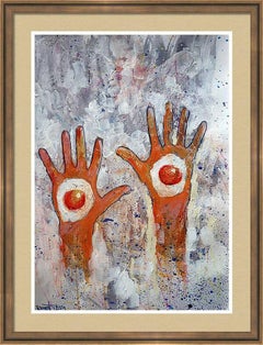 "Fantasy with Flowers 230" Mixed , paper, 59x42cm, Unframed