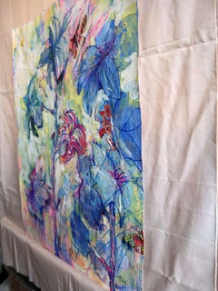 "Fantasie mit Blumen 232" gemischt, Papier, 59x42cm, ungerahmt