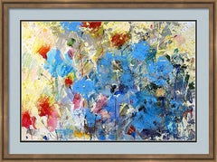 "Fantasy with Flowers 238" mixed , paper, 59x42cm, unframed