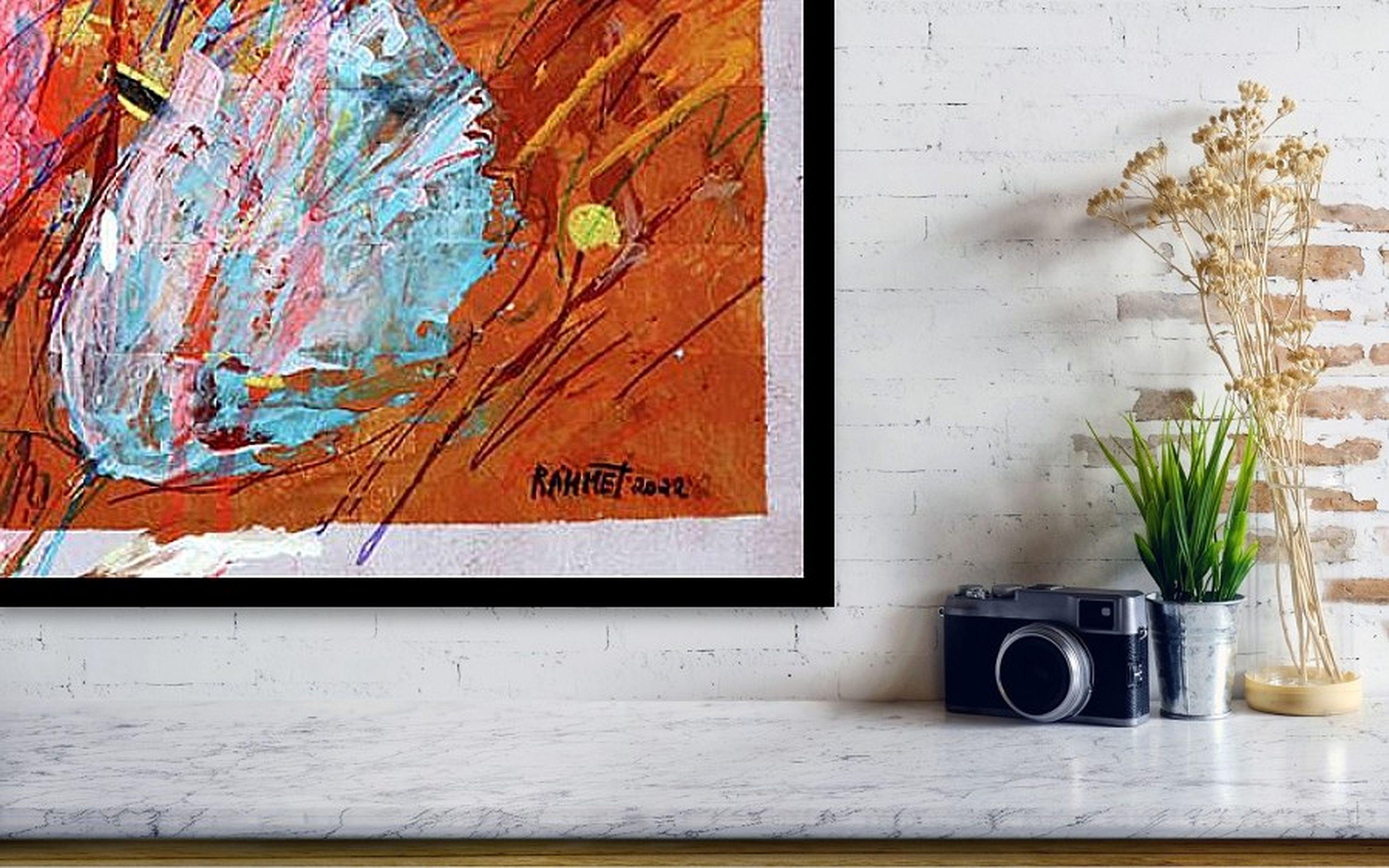 Fantasie mit Blumen 24 (Expressionismus), Painting, von RAKHMET REDZHEPOV (RAMZI)