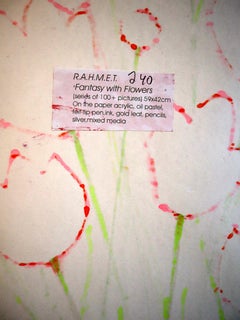 "Fantasie mit Blumen 240" gemischt, Papier, 59x42cm, ungerahmt