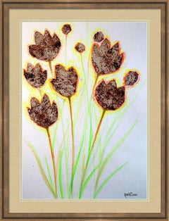 "Fantasie mit Blumen 240" gemischt, Papier, 59x42cm, ungerahmt