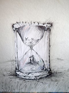 "Fantasy with Flowers 250" mixed , paper, 59x42cm, unframed