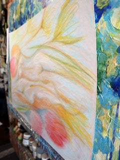 Fantasy with Flowers 251: Mixed Media Painting on Paper, 59x42cm