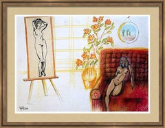 Fantasy with Flowers 252: Mixed Media Painting on Paper, 59x42cm