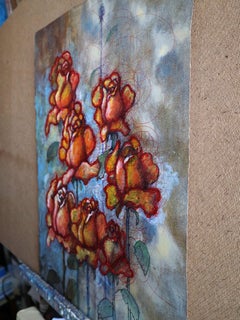 Fantasy with Flowers 260: Mixed Media Painting on Paper, 59x42cm