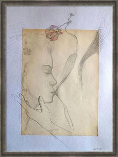 Fantasy with Flowers 263: Mixed Media Painting on Paper, 59x42cm