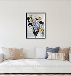 Fantasy with Flowers 264: Mixed Media Painting on Paper, 59x42cm