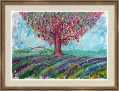 Fantasy with Flowers 267: Mixed Media Painting on Paper, 59x42cm