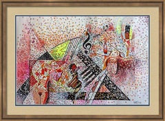 Fantasy with Flowers 271: Mixed Media Painting on Paper, 59x42cm