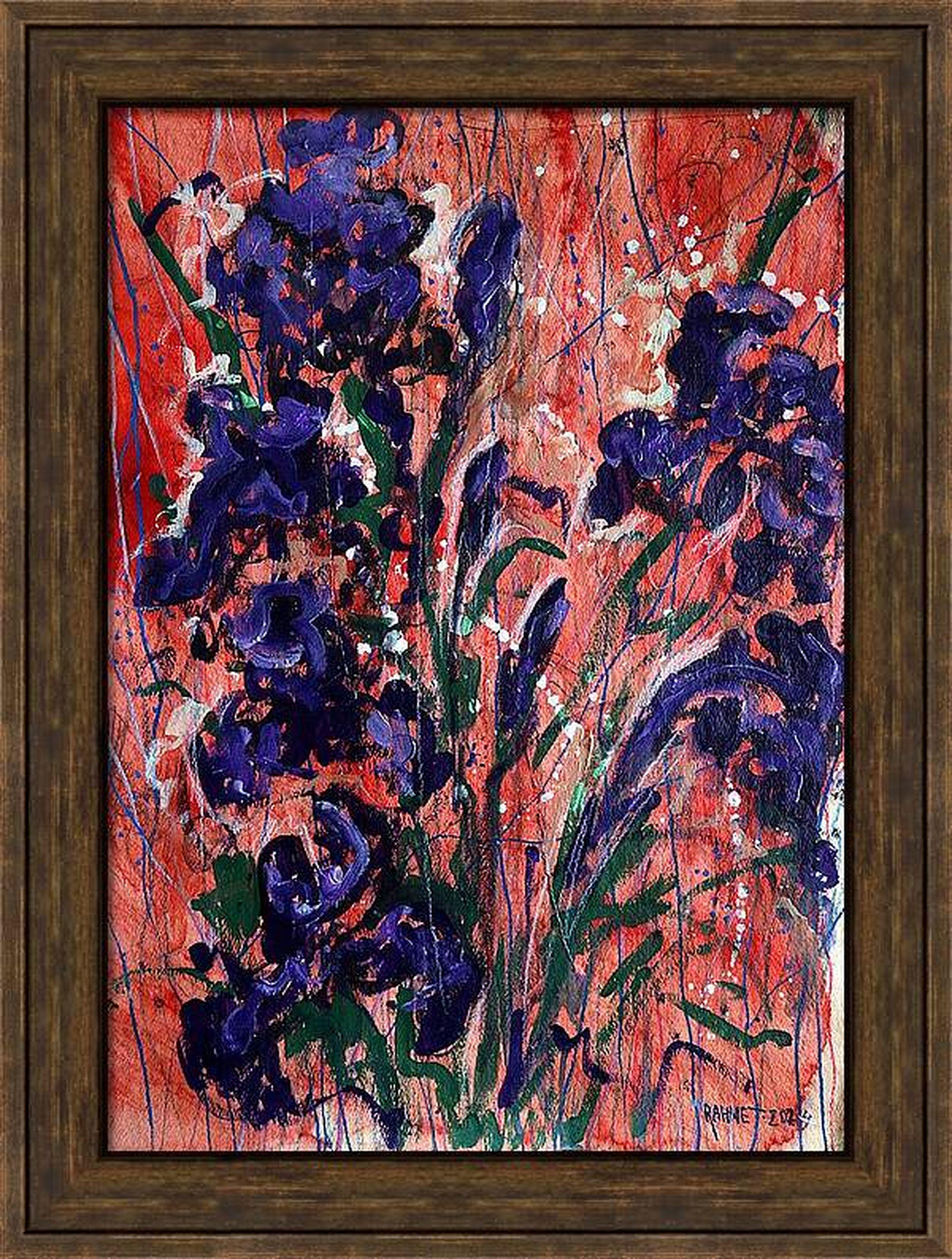 Fantasy with Flowers 272: Mixed Media Painting on Paper, 59x42cm
