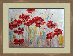 Fantasy with Flowers 273: Mixed Media Painting on Paper, 59x42cm