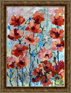 Fantasy with Flowers 275: Dipinto a tecnica mista su carta, 59x42 cm