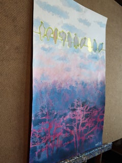 Fantasy with Flowers 278: Mixed Media Painting on Paper, 59x42cm