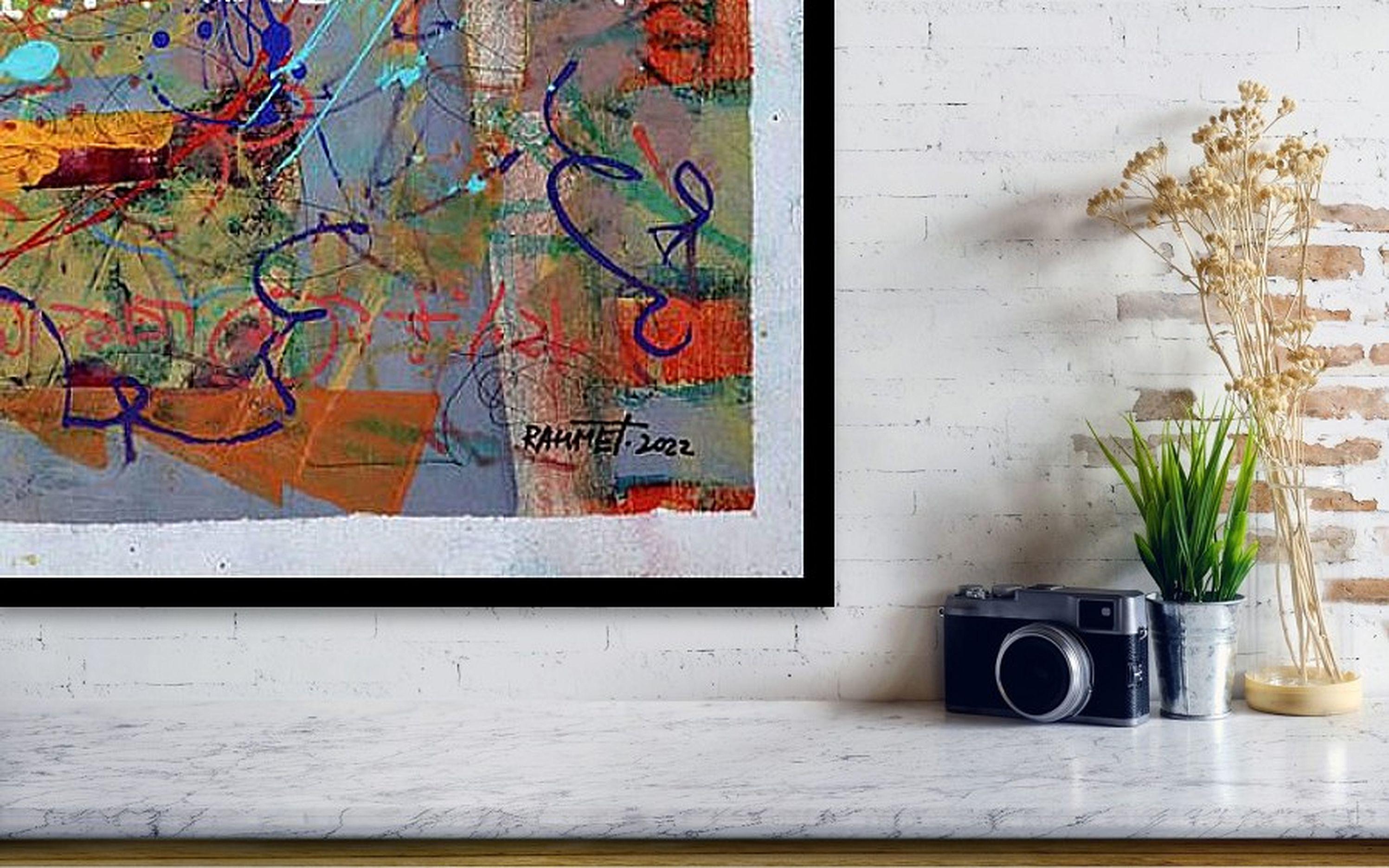 Fantasie mit Blumen 29 (Expressionismus), Painting, von RAKHMET REDZHEPOV (RAMZI)