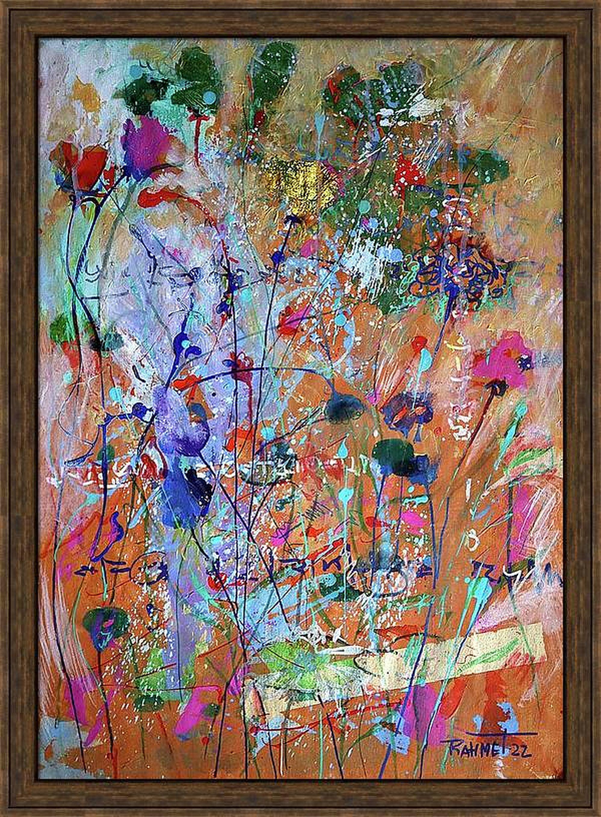Fantasie mit Blumen 31 (Expressionismus), Painting, von RAKHMET REDZHEPOV (RAMZI)