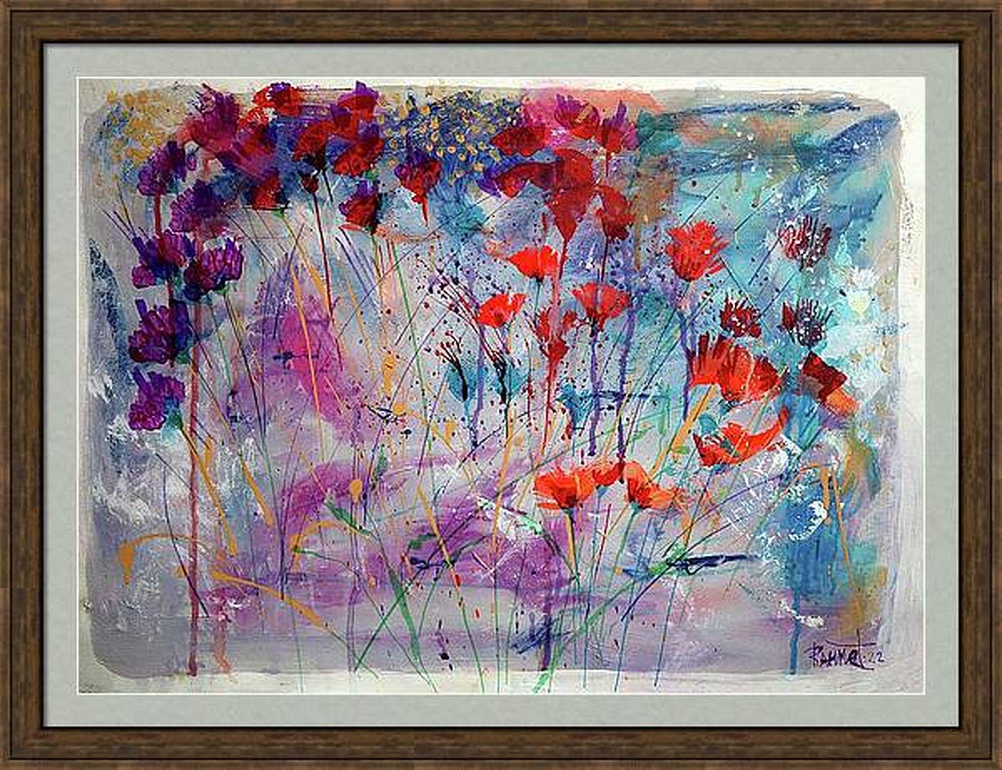 Fantasie mit Blumen 32 – Painting von RAKHMET REDZHEPOV (RAMZI)