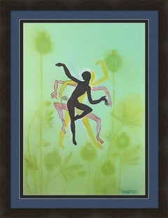 "Fantasy with Flowers 322" Mixed , paper, 59x42cm, Unframed