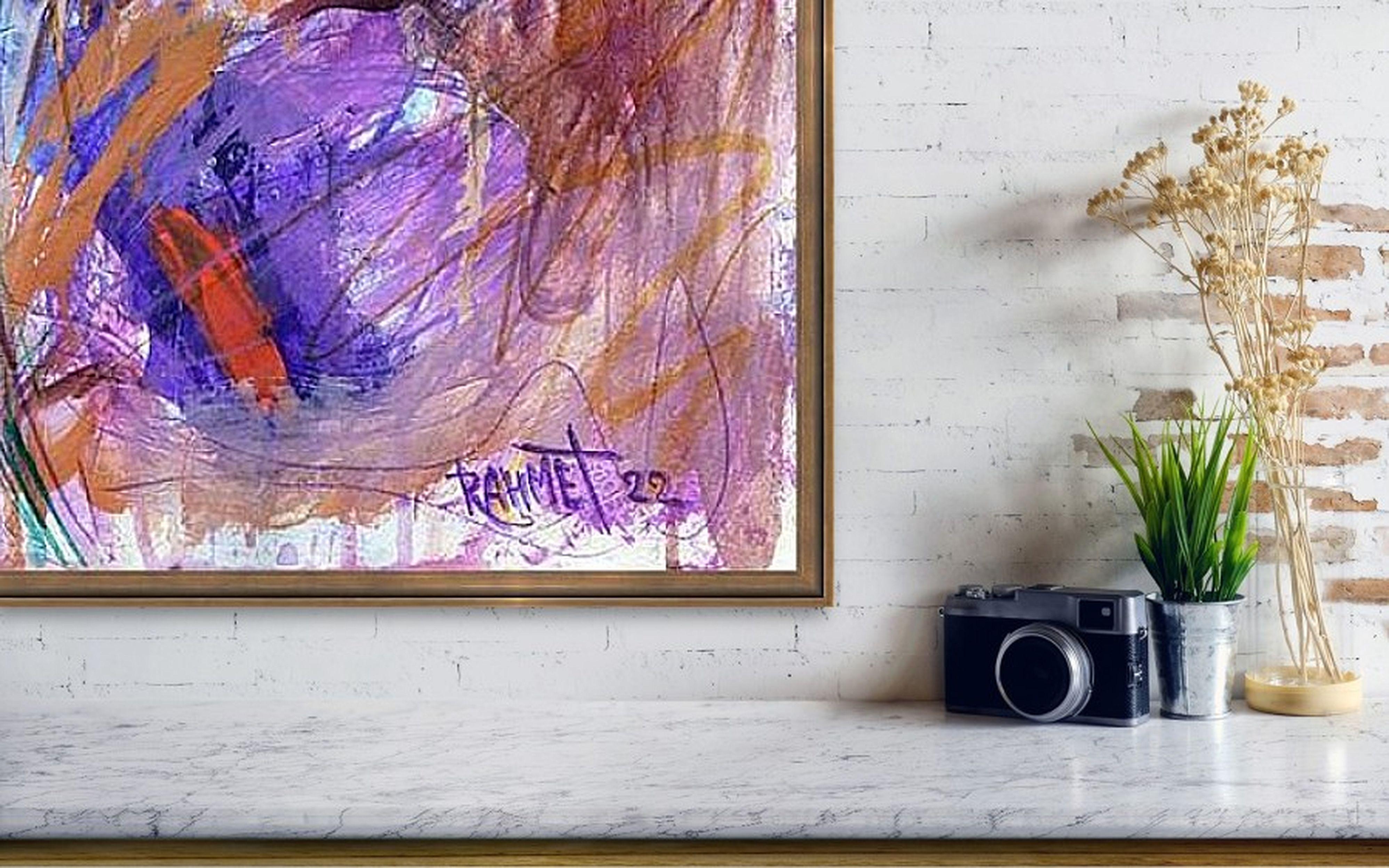 Fantasie mit Blumen 33 (Expressionismus), Painting, von RAKHMET REDZHEPOV (RAMZI)