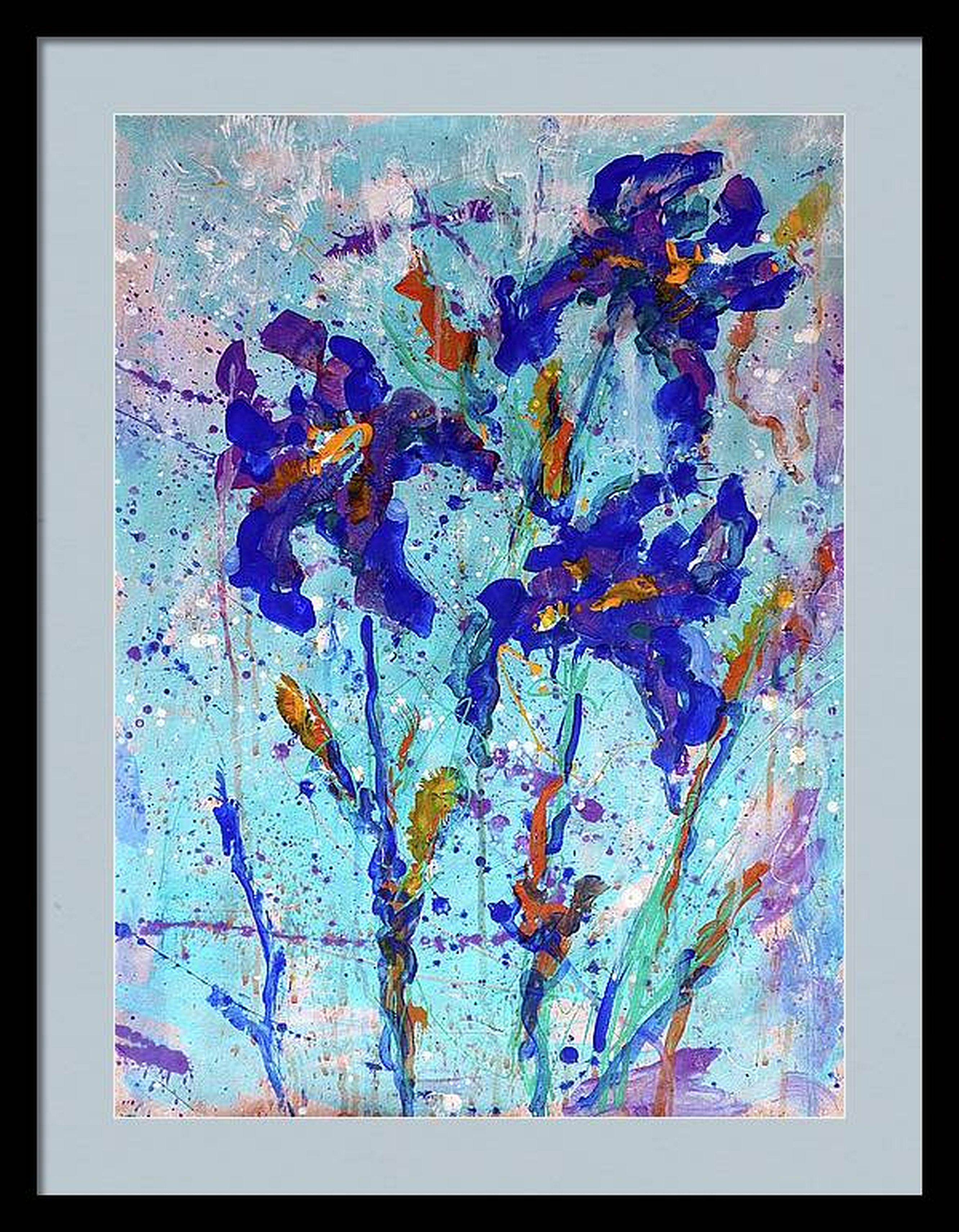 Fantasie mit Blumen 34 (Expressionismus), Painting, von RAKHMET REDZHEPOV (RAMZI)