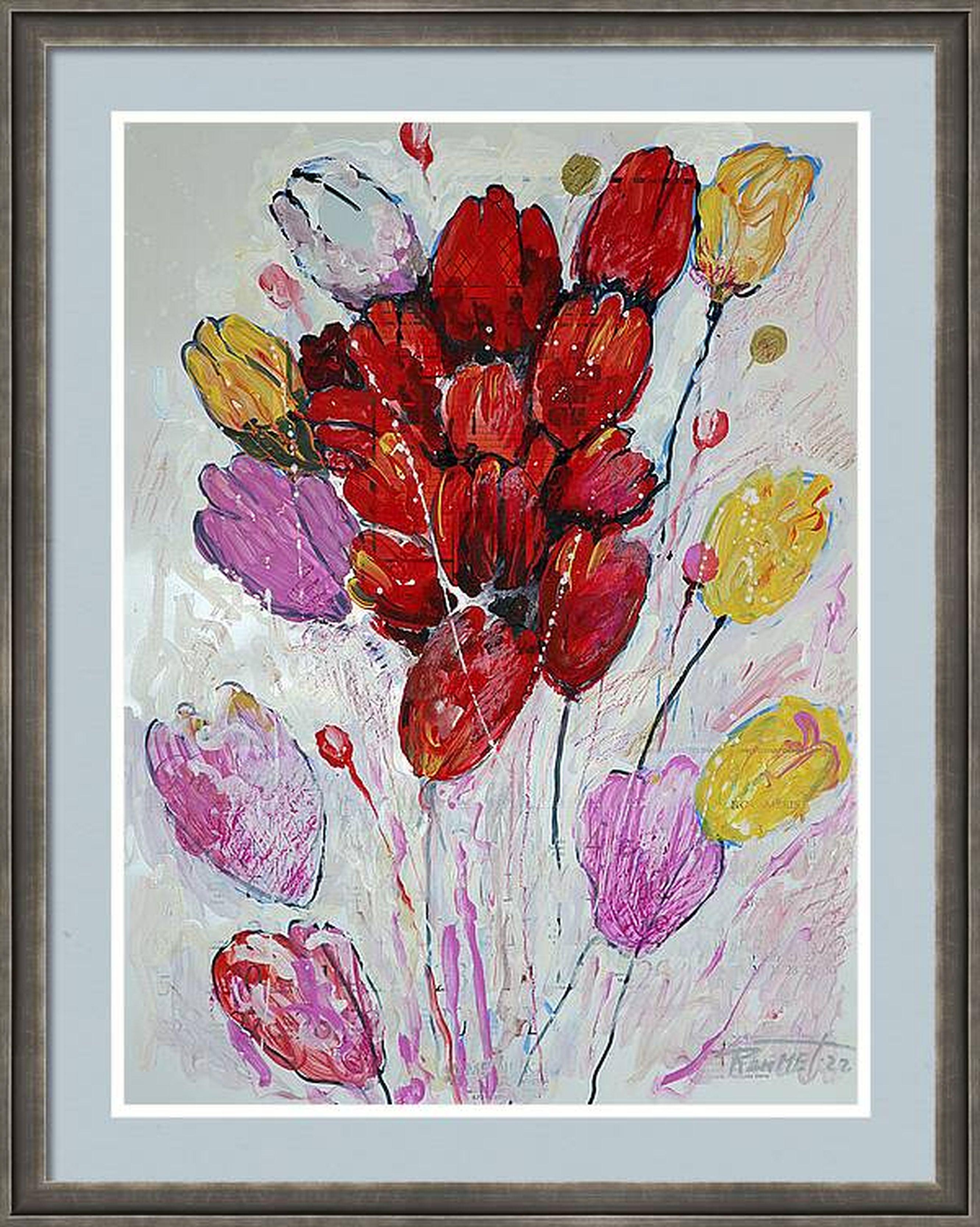 Fantasia con fiori 4 - Painting Espressionista di RAKHMET REDZHEPOV (RAMZI)