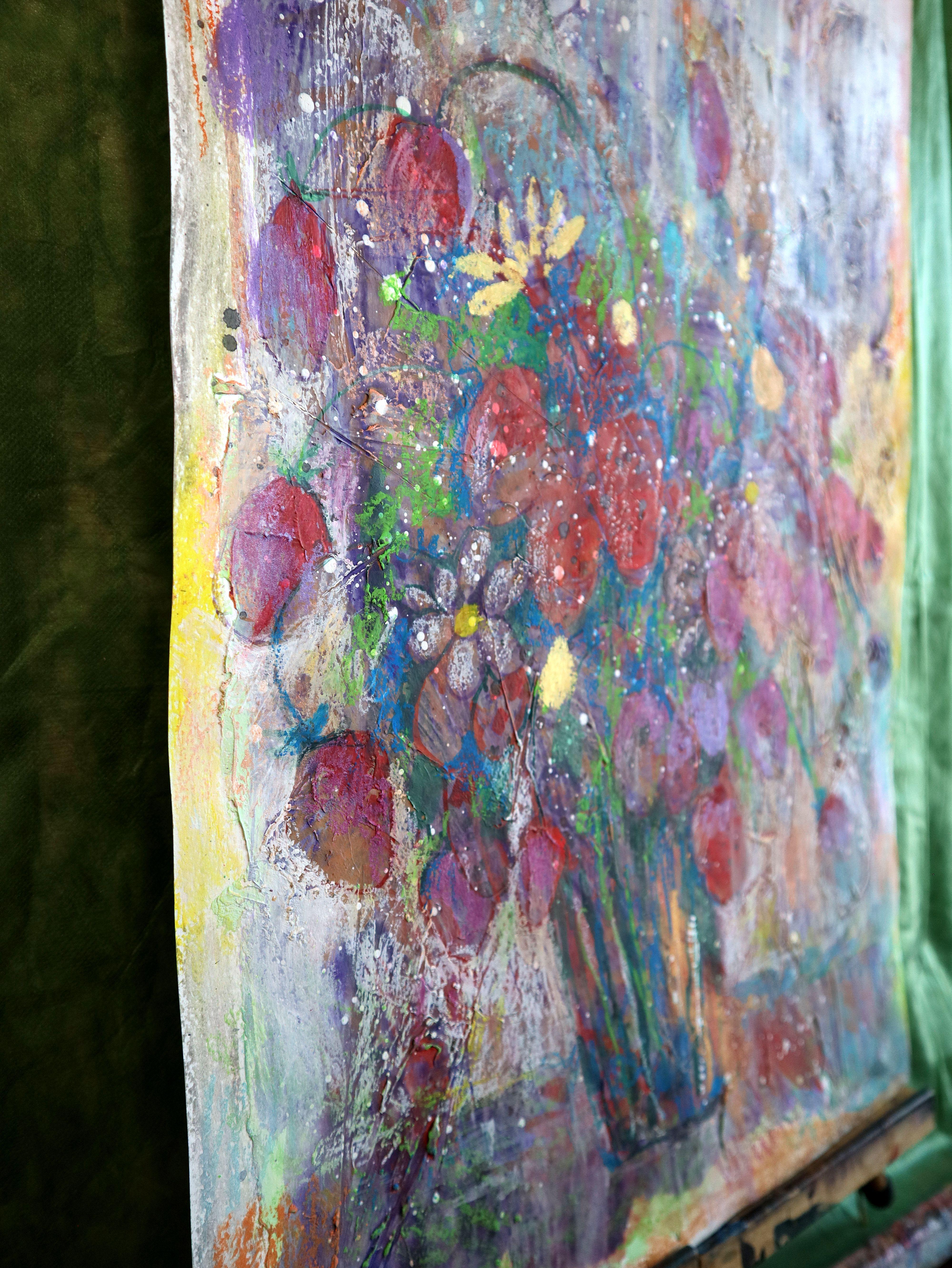Fantasy with Flowers 44 - Painting by RAKHMET REDZHEPOV (RAMZI)