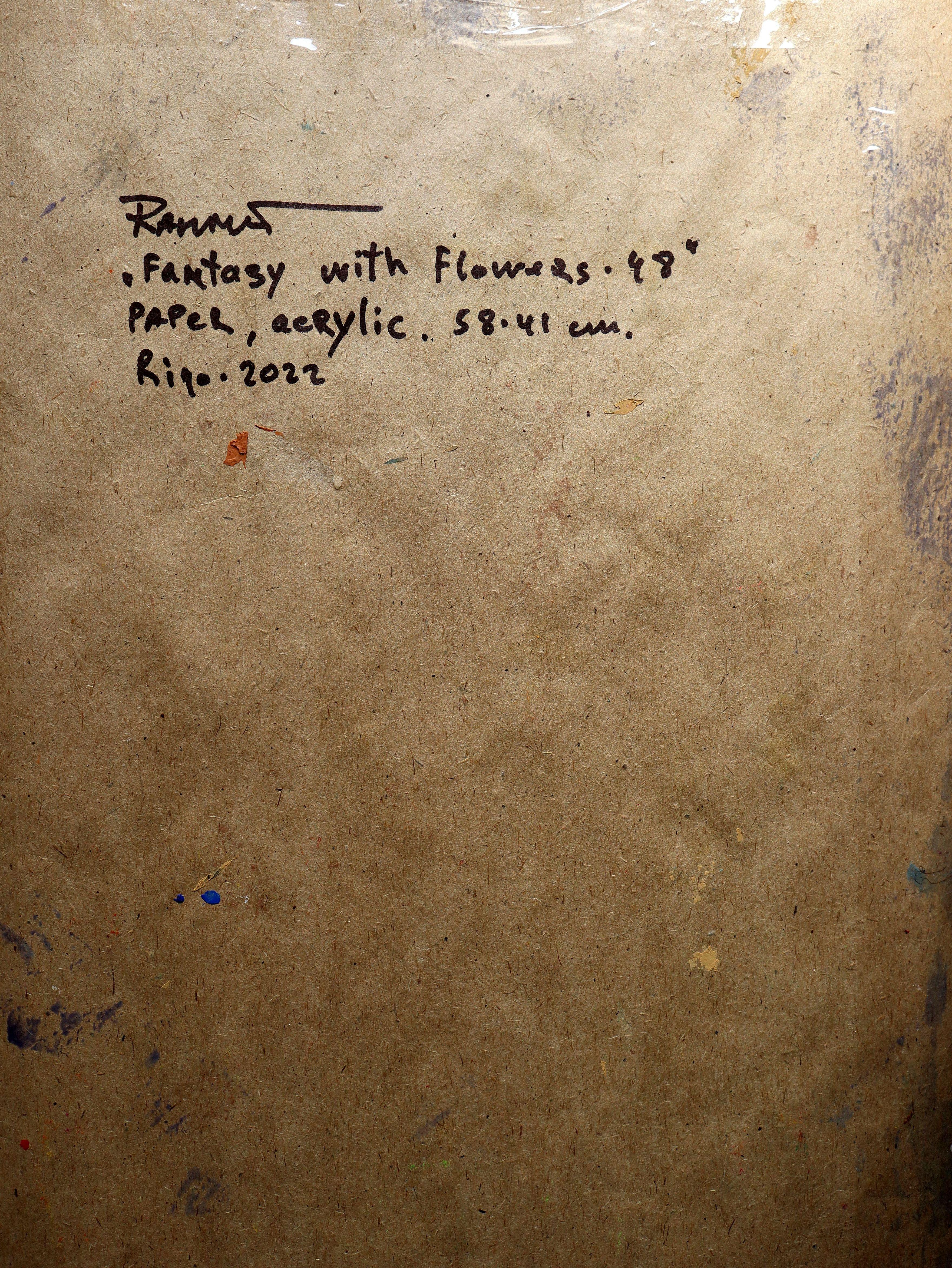 Fantasy with Flowers 48 - Painting by RAKHMET REDZHEPOV (RAMZI)