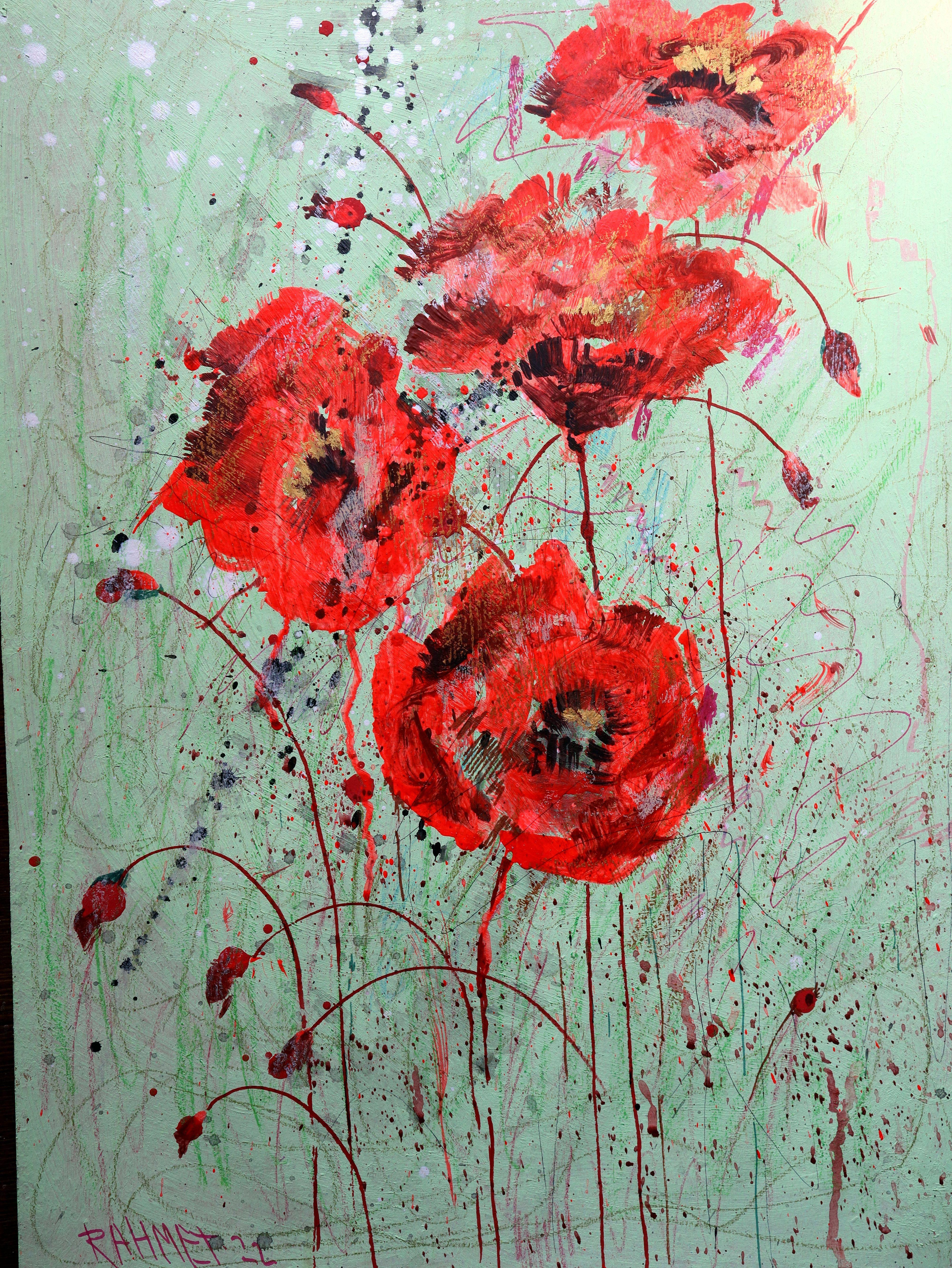 Fantasy with Flowers 49 - Painting by RAKHMET REDZHEPOV (RAMZI)