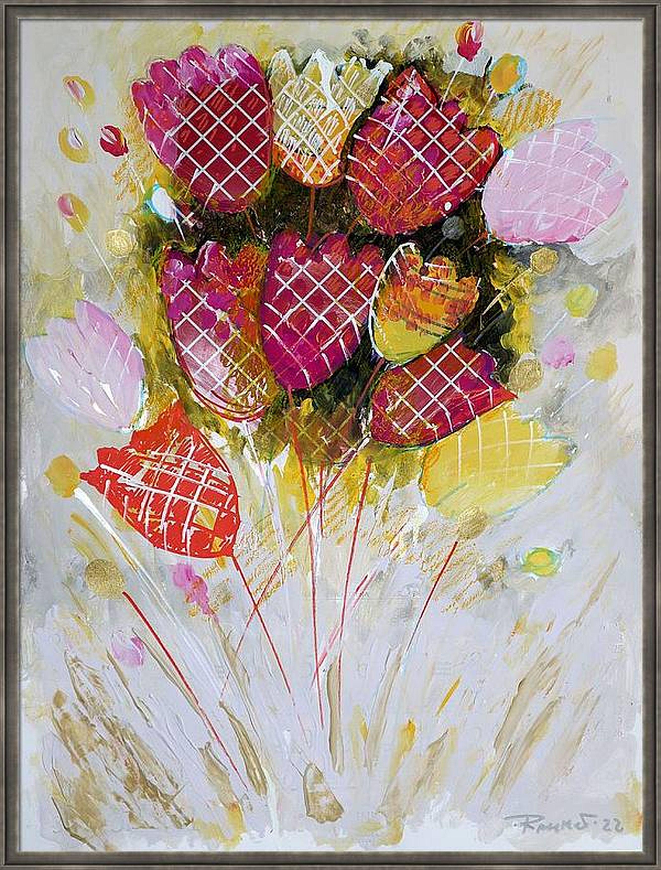 Fantasia con fiori 5 - Painting Espressionista di RAKHMET REDZHEPOV (RAMZI)